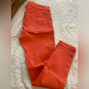 orange skinny jeans